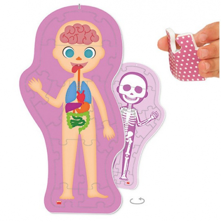 Set de 3 puzzle-uri cu doua fete - Corpul uman [3]