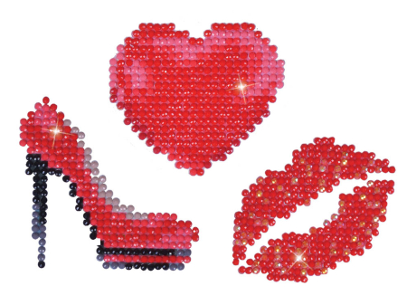 Art&Craft - Set de 3 stickere cu diamante – Accesorii elegante, 7 x 7 cm