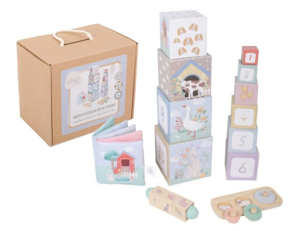 Jocuri STEM - Set de 4 jocuri educative tip Montessori - Ferma, 1 an+