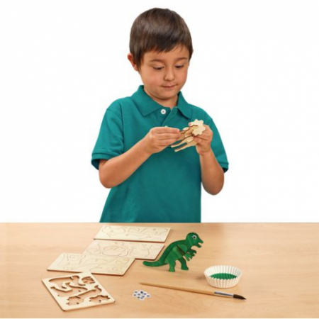 Set de 4 puzzle-uri 3D pentru decorat - Dinozauri [4]