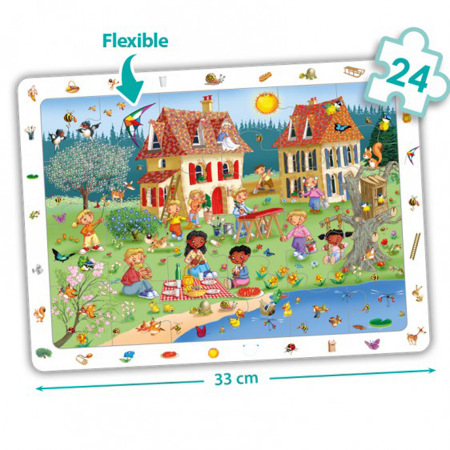 Set de 4 puzzle-uri de observare - Cele 4 anotimpuri [1]