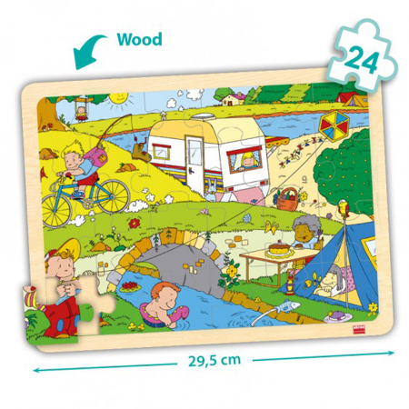Set de 4 puzzle-uri din lemn - În timpul liber [1]
