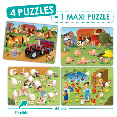 Puzzle-uri in set - Set de 4 puzzle-uri - Ferma