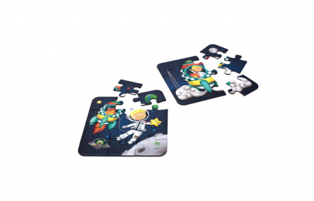 Set de 4 puzzle-uri progresive de 6, 9, 12 și 16 piese - Micul astronaut [2]
