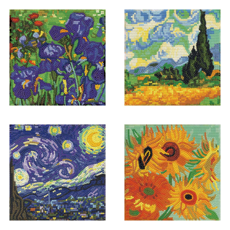 Art&Craft - Set de 4 tablouri cu diamante - Cvartet Van Gogh