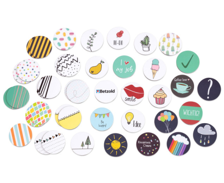Jocuri si jucarii educative - Set de 42 de magneți cu mesaje colorate, 35 mm