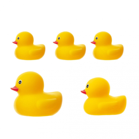 Cutia cu jucarii - Set de 5 rățuște pentru baie