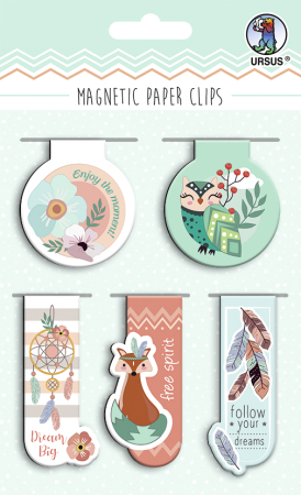 Accesorii decorative - Set de 5 semne de carte magnetice - Continuă să visezi