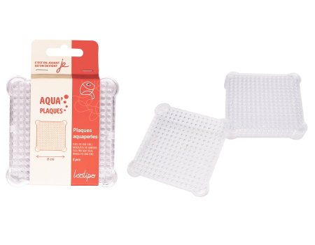 Art&Craft - Set de 5 tăblițe din plastic pentru Aqua-mărgele, 8 x 8 cm