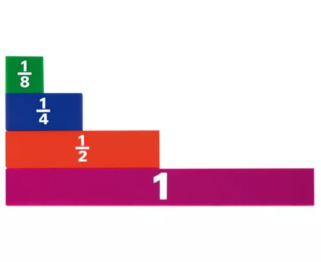 Set de 51 de piese colorate pentru învățarea fracțiilor cu tăbliță [2]