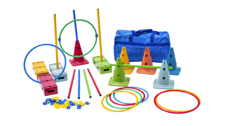 Miscare si coordonare - Set de 57 de accesorii pentru activități sportive
