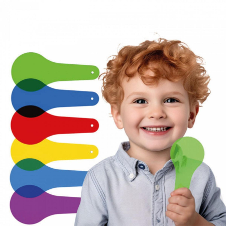 Stimulare vizuala - Set de 6 palete translucide pentru observare
