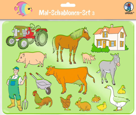 Seturi de creatie - Set de 6 sabloane - Viata la ferma