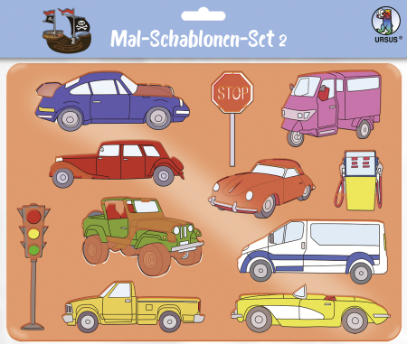 Seturi de creatie - Set de 6 sabloane - Mijloace de transport