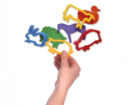 Noutăți - Set de 6 șabloane pentru plastilină - Animale domestice