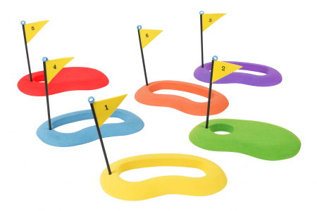 Jucarii de exterior - Set de 6 ținte și steaguri pentru jocul de golf