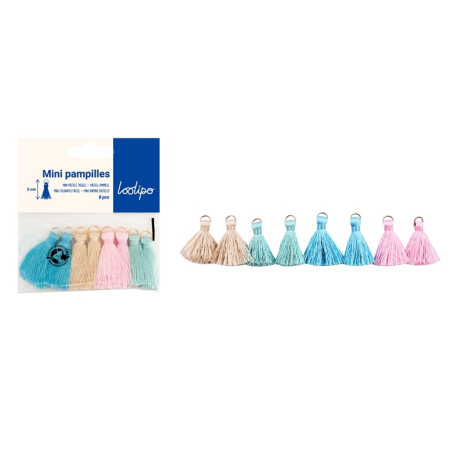 Art&Craft - Set de 8 ciucuri colorați în culori asortate