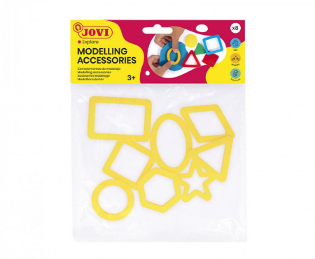 Noutăți - Set de 8 șabloane pentru plastilină - Forme geometrice