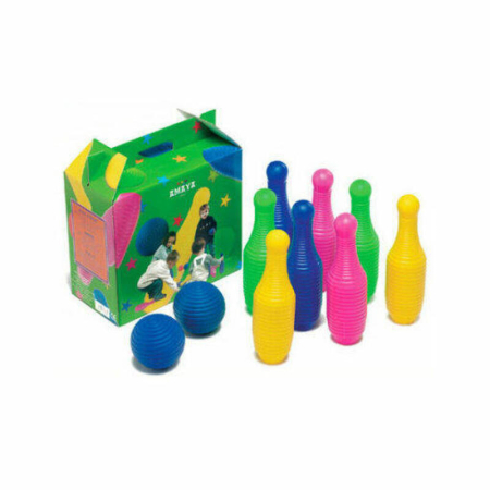 Jucarii de exterior - Set de bowling cu 8 popice si 2 mingi