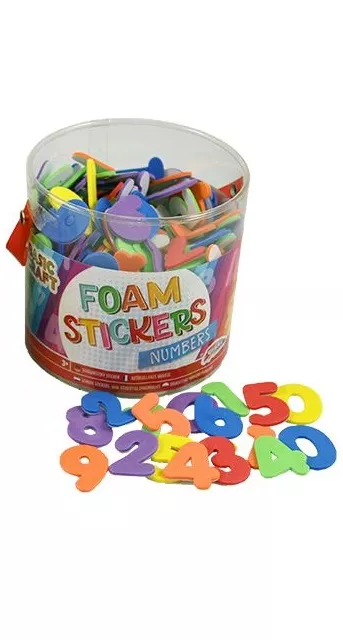 Set de cifre autoadezive din spuma in galetusa din plastic [0]