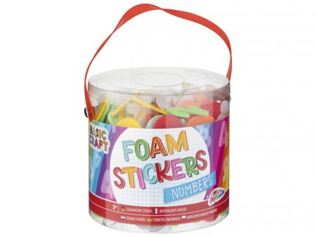 Set de cifre autoadezive din spuma in galetusa din plastic [1]