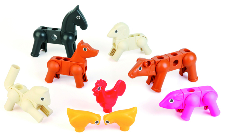 Asamblare si fixare - Set de constructie - Animale de la ferma