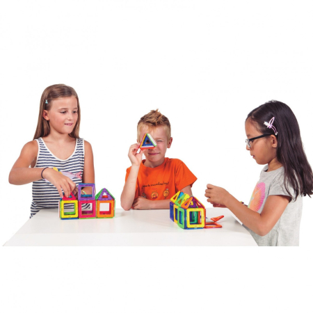 Jocuri si jucarii educative - Set de constructie cu 30 de piese magnetice
