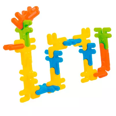 Set de constructie cu 74 de piese multicolore - Buni [1]