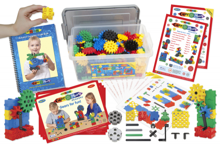 Jocuri STEM - Set de construcție Gearphun Starter cu 400 de piese