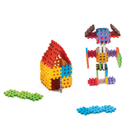 Cuburi de constructie - Set de construcţii tip mini vafă cu 70 de piese