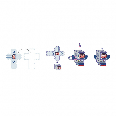Set de creatie - 6 figurine 3D din hartie [1]