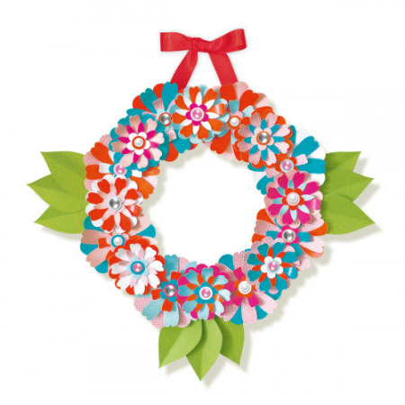 Seturi de creatie - Set de creație - Coroniță de flori colorate
