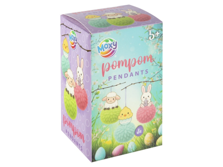 Art&Craft - Set de creație cu pom-pom - Iepuraș, puișor, oiță