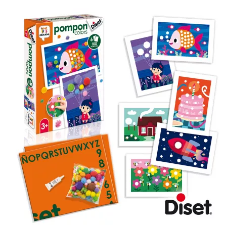 Seturi de creatie - Set de creatie cu pom-pom si 6 sabloane
