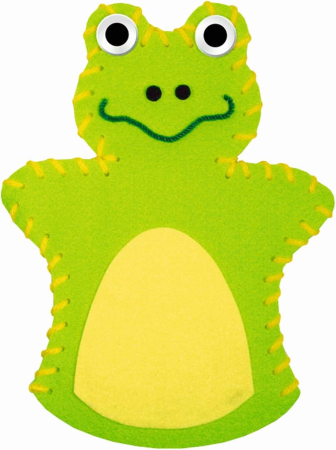 Art&Craft - Set de cusut - Marionetă broscuță din fetru, 20 cm