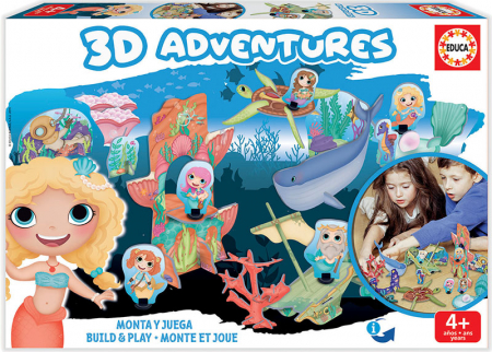 Decoruri, teatre, marionete - Set de joaca - Aventuri 3D cu sirene