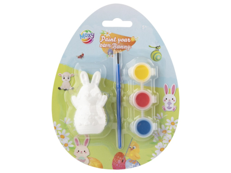 Art&Craft - Set de pictat cu acuarele și pensulă - Iepuraș din ceramică