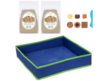 Coltul de joaca - Set nisip kinetic cu forme de modelat și cutie de joacă