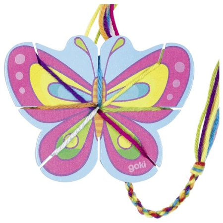 Seturi de creatie - Set pentru tricotat brățări cu 6 fire de lână și cadru în formă de floare