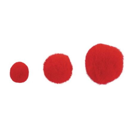 Set pom-pom - 100 de piese - roșu [1]