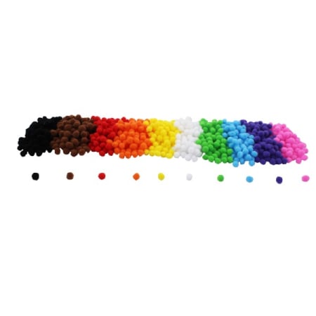 Accesorii decorative - Set pom-pom multicolor, 1000 piese