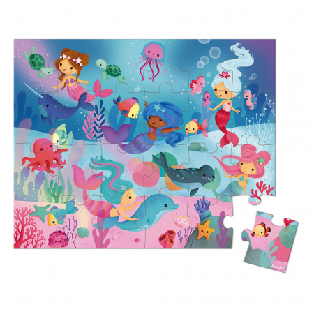 Set Puzzle cu 24 de piese din carton si 1 poster - Sirene [0]