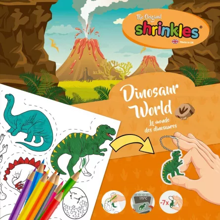 Seturi de creatie - Shrinkles - Realizează-ți propriile accesorii cu dinozaurii lumii