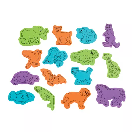 Stampile si tusiere - Ștampile - schelet animale - 15 buc