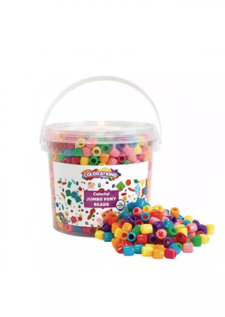 Margele, paiete si alte accesorii - Super borcanul cu margele multicolore, 680 gr.