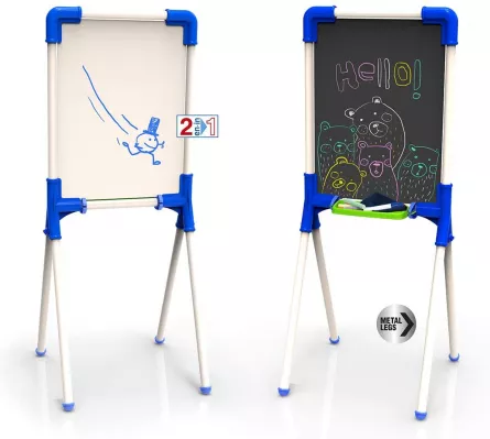 Materiale si accesorii pentru scriere - Tabla de scris si desenat, tip sevalet, cu doua fete si 12 piese