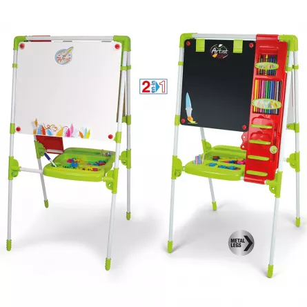 Materiale si accesorii pentru scriere - Tablă magnetică tip șevalet, cu două fețe și 96 de piese