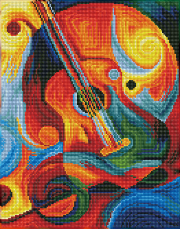 Art&Craft - Tablou cu diamante – Chitară, 37 x 47 cm