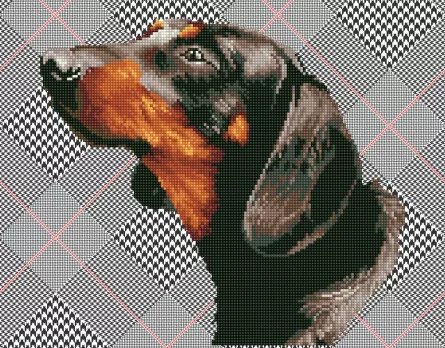 Tablouri diamonds - Tablou cu diamante - Dachsie