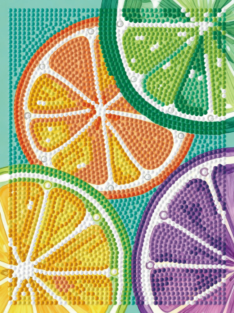 Art&Craft - Tablou cu diamante inramat - Citrice colorate
